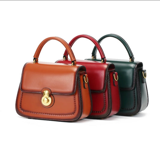 Small genuine leather hand bags