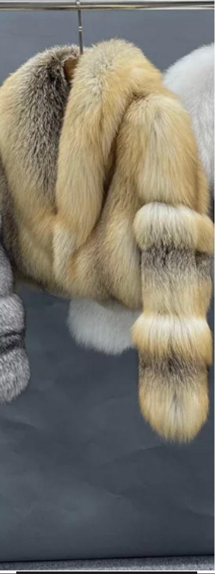 Cropped Fox Fur Coat